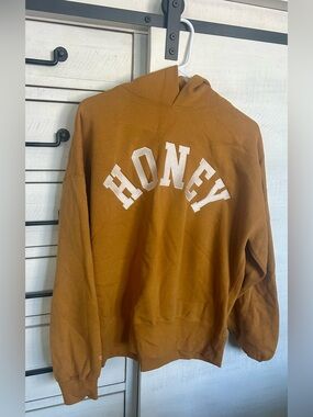 INZY Graphic Hoodie in Golden-mustard - Women's Pullover Sweatshirt